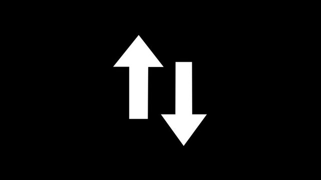 Red vector arrows collection .Left or right direction arrow on Black Background and features 4k Animation video