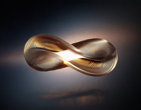 infinity concept mobius strip with endless loop and soft diffused lighting