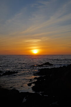 sunset over the sea