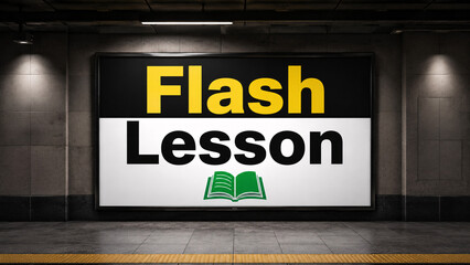 Fototapeta premium Horizontal subway advertisement mockup banner with 