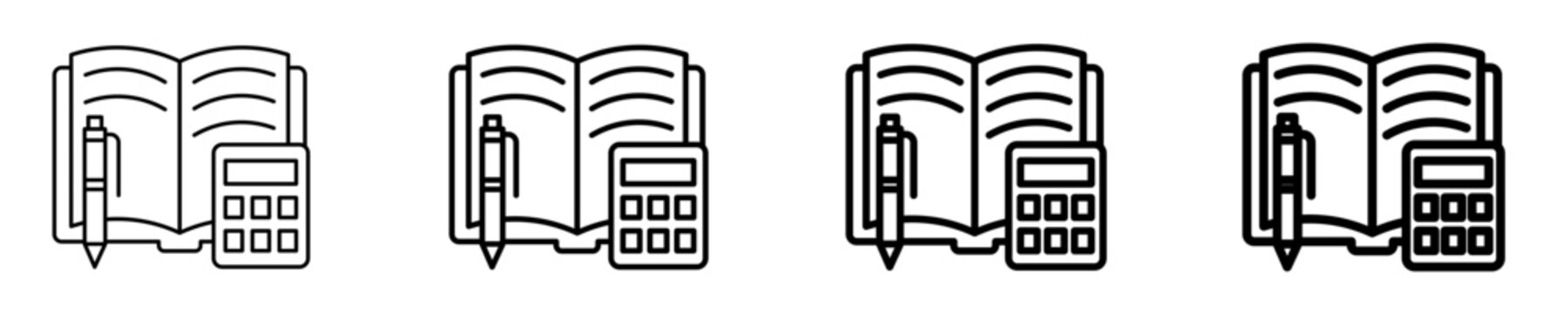 Accounting Icon Set Different Style Collection
