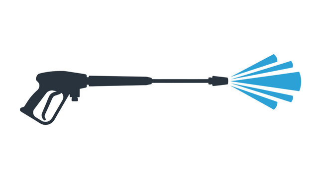 Pressure Washer Spray Gun Vector Icon