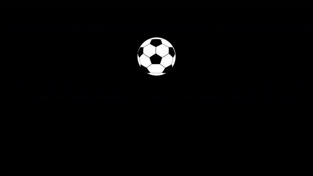 Simple Soccer Ball Bouncing Vertically on Transparent Background, Looping Animation
