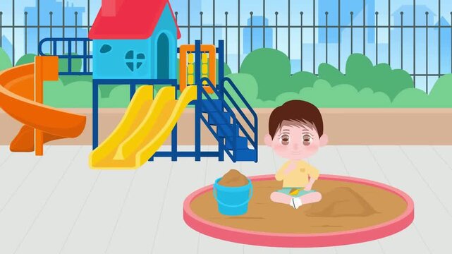 little girl playing in the pool