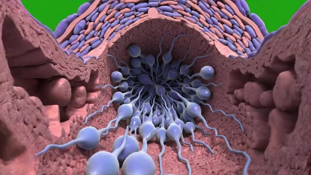 3D Animation of DNA Double Helix Strand Molecule on Green Screen