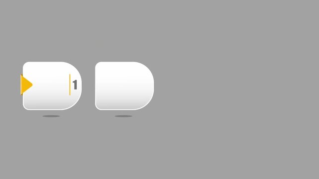 animated video of business plan infographic 4 and 5 steps template, white gradient shape for strategic planning, business presentations and reports