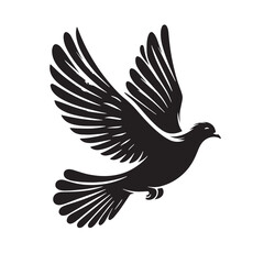 Fototapeta premium Black peace Silhouette Vector, High Quality Illustration on White Background