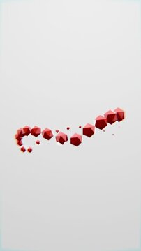 looping 3d geometric icospheres on solid colour background, abstract 3d looping background wallpaper