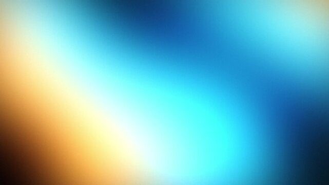 Abstract vibrant blue and yellow gradient background loop animation featuring soft blurred light textures with a subtle retro grain effect.