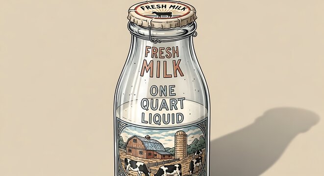 Quart Milk Bottle.