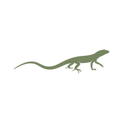 Fototapeta premium Lizard Silhouette Illustration for Wildlife and Nature Design