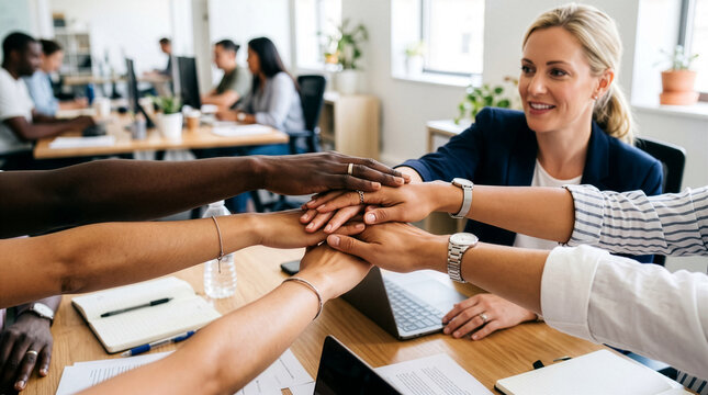 Diverse Business Team Collaborating Around a Tabletopphotography of People Working Together in a Natural Setting
