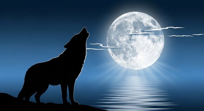 Lunar Lament: A Silhouette's Celestial Song