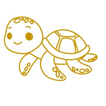 turtle on a white background