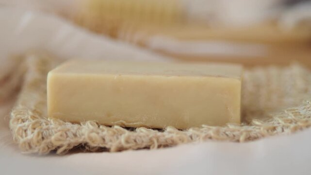 Making soap at home with simple ingredients and tools