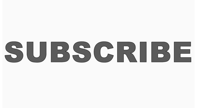 Animated subscribe button overlay for social media animation