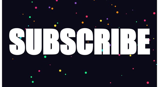 Animated subscribe button overlay with colorful animation
