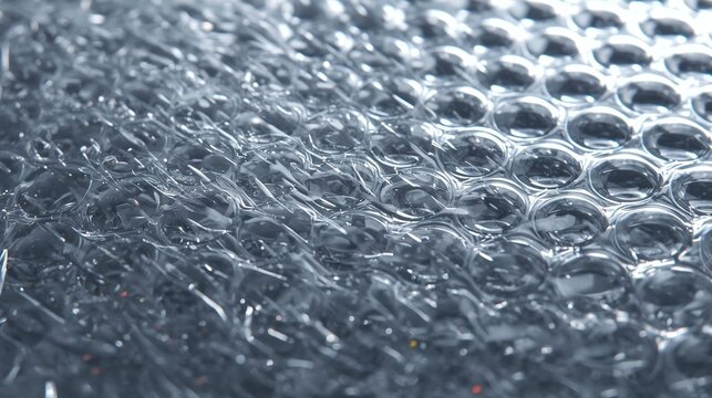 Abstract close-up of water bubbles surface, macro photography, shiny texture