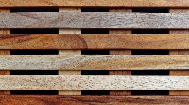 Natural wooden slat line pattern texture background with parallel wood laths, elegant organic timber surface design, warm rustic wood grain detail, architectural panel texture backdrop for interior de