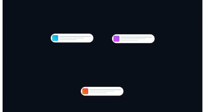 Minimalist ui notification popups floating motion animation