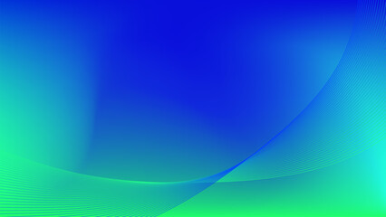 Obraz premium blue green gradient mesh abstract background with wavy lines