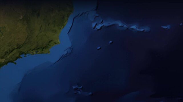 Animated Flight Path from Sao Paulo Brazil to Guangzhou China