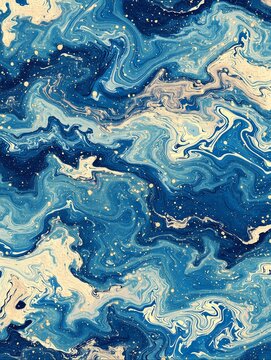 Japanese suminagashi paper marbling abstract swirl pattern backg
