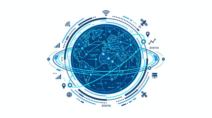 Global Network Technology Earth Connectivity Digital Globe © Dewi Kartika