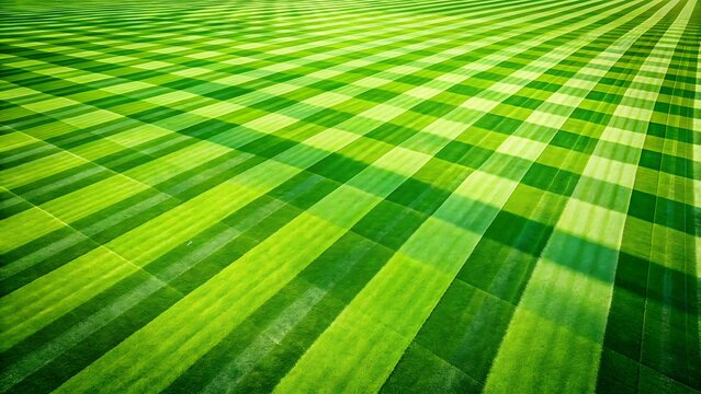 Green grass seamless background texture. Aerial top view of green turf surface from a garden lawn, football pitch, sports field.