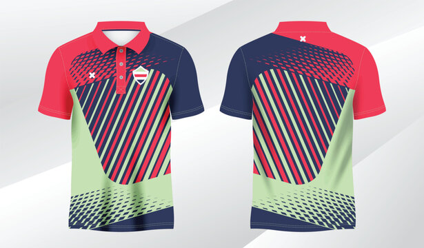 professional polo colorful t-shirt sport jersey design mockup