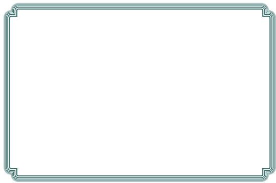 Classic green multiline certificate border frame template with elegant curved corners. Design print for greeting cards, wedding invitations, restaurant menu, royal certificates. Set 82

