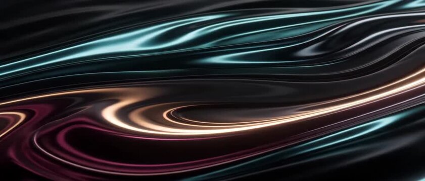 Generative AI, Abstract minimal white matte waves with smooth fluid ceramic curves loop