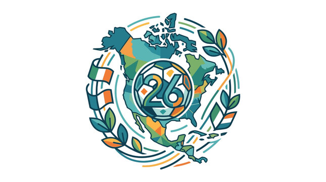 Peace sign surrounded by leaves and flowers.