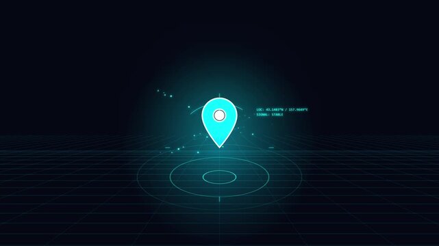 Localization mark Neon Animation 4K
