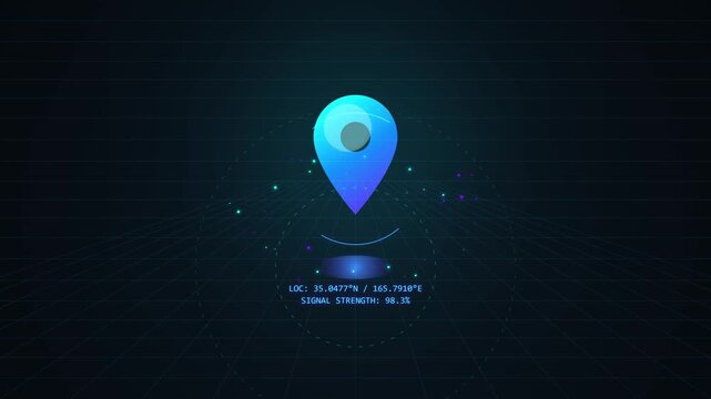 Localization mark 4K Animation Grid