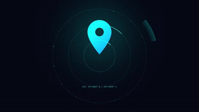 Localization mark Animation 4K Grid
