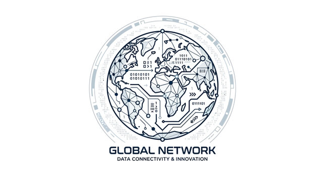 Global Network Earth Digital Connection Data Connectivity Innovation Technology