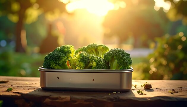 Fresh garden broccoli