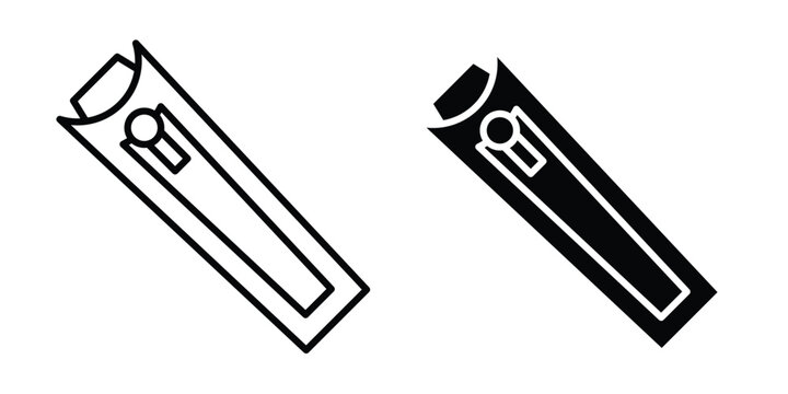 Nail clippers icon vector. Simple flat symbol. editable strokes
