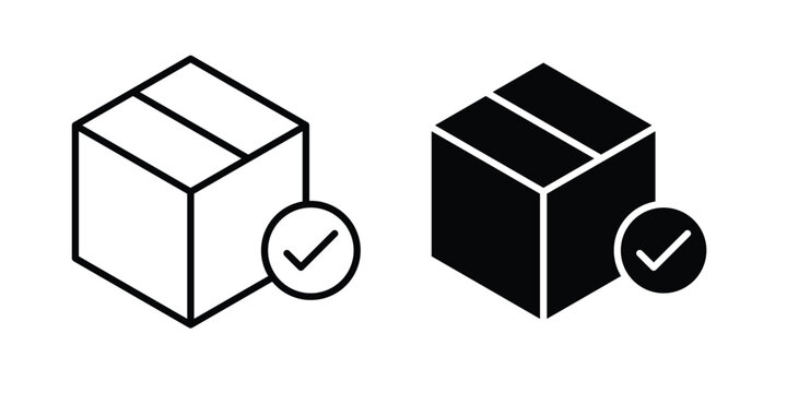Order receive icon vector. Simple flat symbol. editable strokes