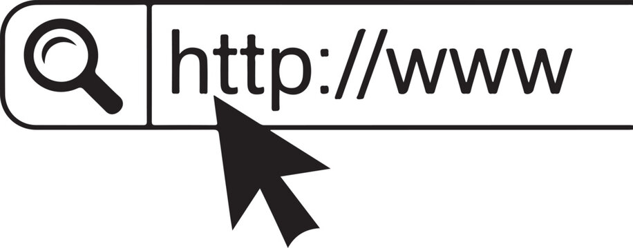 vector illustration of a web browser search bar icon