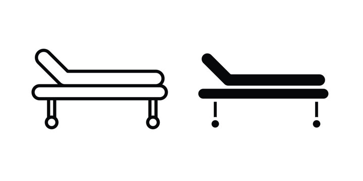 Stretcher icon vector. Simple flat symbol. editable strokes