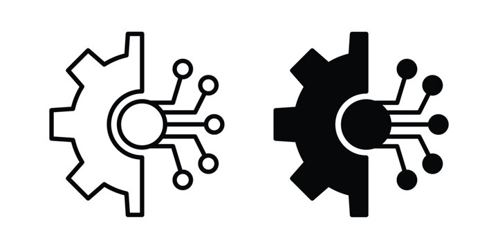 Technology icon vector. Simple flat symbol. editable strokes