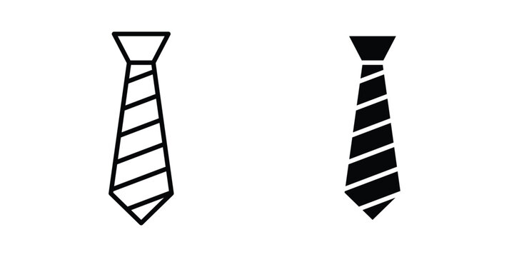 Tie icon vector. Simple flat symbol. editable strokes