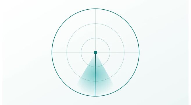 Digital radar scanner animation with rotating sweep animation