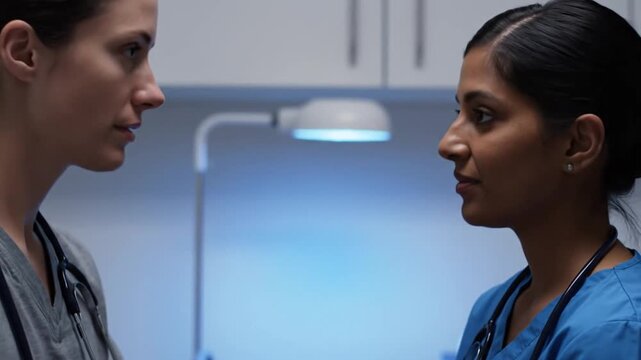 Medical Professional Examining Patient's Arm in a Clinic Setting