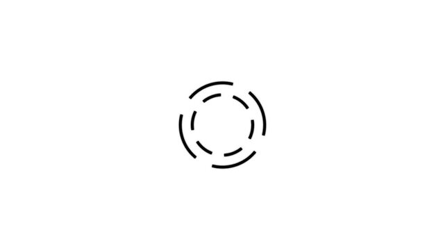 Loading Circle Icon Animation on a white Background. 4K Video
