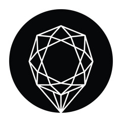 White diamond outline on black background © MDFAZLE