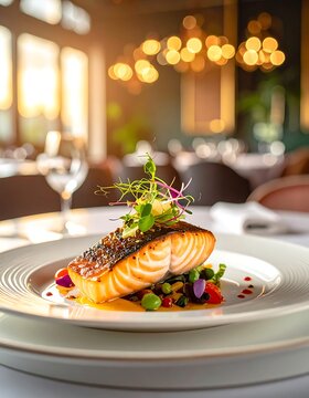 Gourmet salmon entree