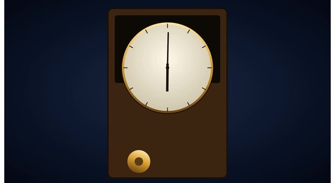 Minimalist wall clock ticking time motion animation
